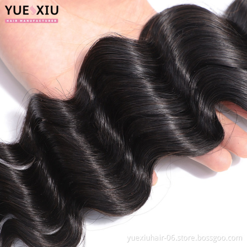 10A Brazilian Virgin Hair Bundles Bouncy Curly Loose Deep Wave 100% Cuticle Aligned Wholesale Human Hair Weave funmi hair